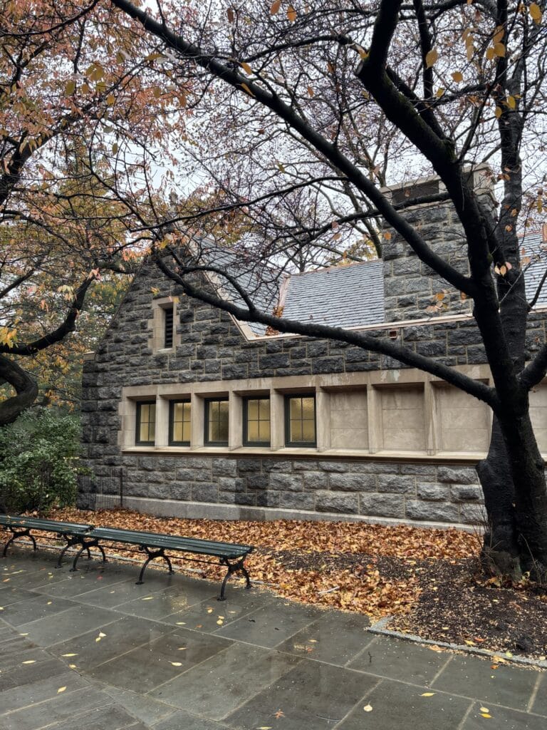 Delacorte Public Restroom Side View