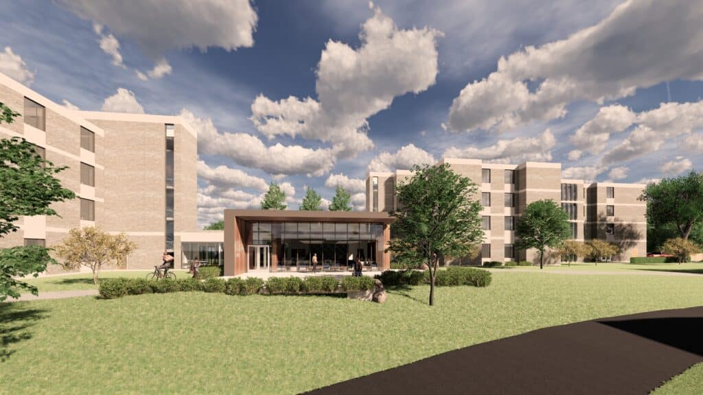 Tabler Quad Residence Hall Rendering Front