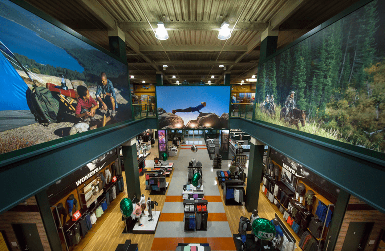 Interior shot of Dick's Sporting Goods at South Shore Mall