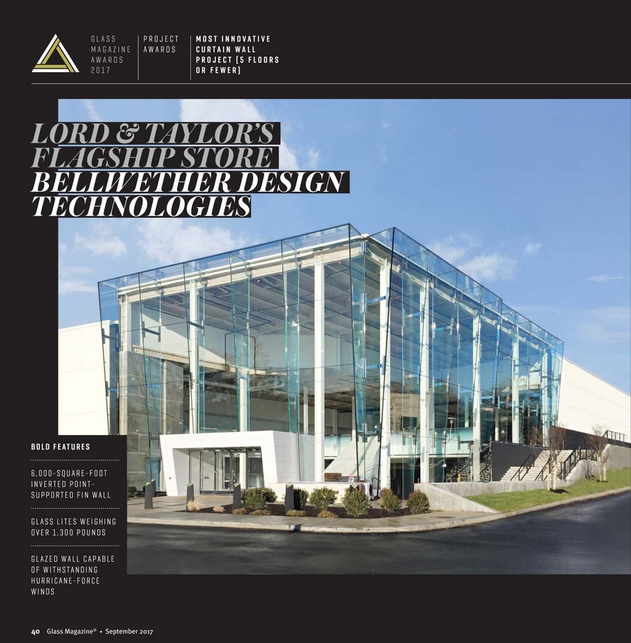 Lord & Taylor Most Innovative Curtain Wall Project Award