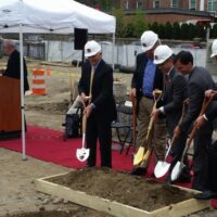 5 Men Breakground For The Construction Of Iona College's New Residence Hall